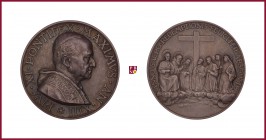Vatican, Pius XI (1922-1939), silver medal, 1934, 37,07 g Ag, 43,70 mm, opus: A. Mistruzzi, Canonization 1934, bust right/cross; seven new saints, Rin...