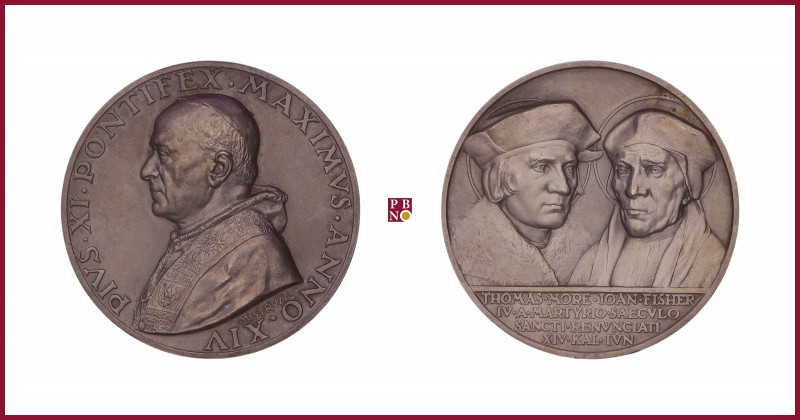 Vatican, Pius XI (1922-1939), silver medal, 1935, 37,89 g Ag, 44 mm, opus: A. Mi...