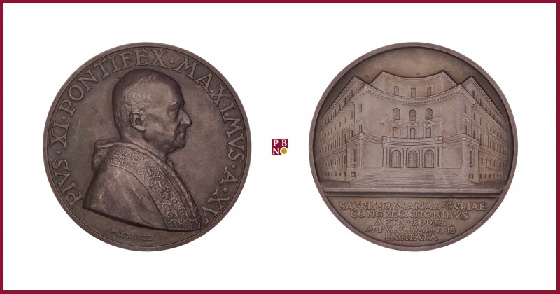 Vatican, Pius XI (1922-1939), silver medal, 1936, 38,40 g Ag, 44,1 mm, opus: A. ...