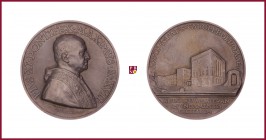 Vatican, Pius XI (1922-1939), silver medal, 1937, 39,85 g Ag, 44,3 mm, opus: A. Mistruzzi, New Ateneo Lateranense, bust right/view of Ateneo, Rinaldi ...