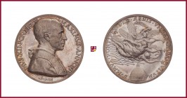 Vatican, Pius XII (1939-1958), silver medal, 1941, 39,22 g Ag, 44 mm, opus: A. Mistruzzi, Peace Radio Broadcasting, bust right/Three angels blowing th...