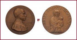 Vatican, Pius XII (1939-1958), bronze medal, 1949, 68,79 g Cu, 61 mm, opus: Mistruzzi, extraordinary medal for 50th Anniversary of Papal Service, bust...