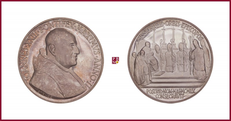 Vatican, John XXIII (1958-1963), silver medal, 1960, 40,20 g Ag, 44 mm, opus: A....