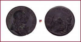 Italy, Rome, Livio Odescalchi (1652-1713), duke of Cere, contemporary cast bronze medal, 1685, 29,18 gr., 41 mm, opus: G. Hamerani, Battle of Cere, bu...