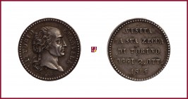 Italy, Sardinia, Vittorio Emanuele I (1802-1821), silver token (the king’s visit of the Turin mint), 1816, 3,56 g Ag, 27 mm, opus: A. Lavy, Martini 16...