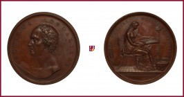 Italy, Nicola Spedalieri (1740-1795), philosopher, bronze medal, 1809, 143,13 g Cu/Ae, 67 mm, opus: T. Mercandetti, bust left/ allegorical figure of T...