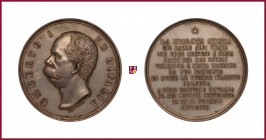 Italy, Umberto I (1878-1900), silver medal, 1890, 107,13 g Ag, 59 mm, opus: F. Speranza, 200th Anniversary of Brigade Aosta 1690-1890, head left/Itali...