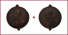 Italy, Tuscany, Ferdinando II de Medici (1610-1670), contemporary cast bronze medal, 1666, 41,29 gr., 57x49mm, opus: G.F. Travani/A. Selvi, bust left/...