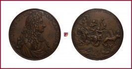 Italy, Antonio Ottoboni (1646-1720), Captain General of the Papal States' Army against the Turks, struck bronze medal, (1689), 132,15 gr., 73 mm, Opus...