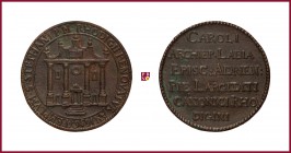 Italy, Venice (Rovigo), Carlo Labia (1624-1701), archbishop of Adria (1677-1701), cast bronze medal, 1696, 34,01 g cu/Ae, 45 mm, Commemorating The Reb...
