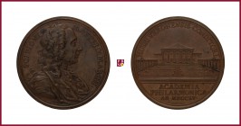 Italy, Verona, Scipione Maffei (1675-1755), writer and antiquarian, founder of the Verona Museum, copper medal, 1755, 74,18 g Cu, 55 mm, opus: J.A. Da...