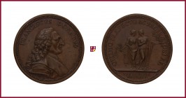 Italy, Verona, Francesco Donà (1744-1815), prefect of Verona, copper medal, 1780, 24,96 g Cu, 42 mm, opus: A. Guillemard, bust right/Justitia and Pax,...