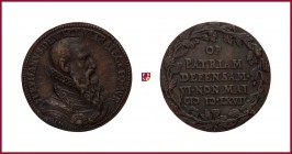 Netherlands, Utrecht, Stephan de Witt, cast bronze medal, (1567, later: 17th Century), 21, 66 g Cu/Ae, 41 mm, opus: C. Fremy, Knighted 1567, bust righ...