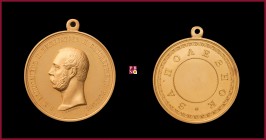 Russia, Alexader II (1855-1881), GOLD medal, undated, 89,80 g Au, 51 (58 with loop) mm, opus: N. Kozin, For Usefulness, head left/circular legend, Dia...
