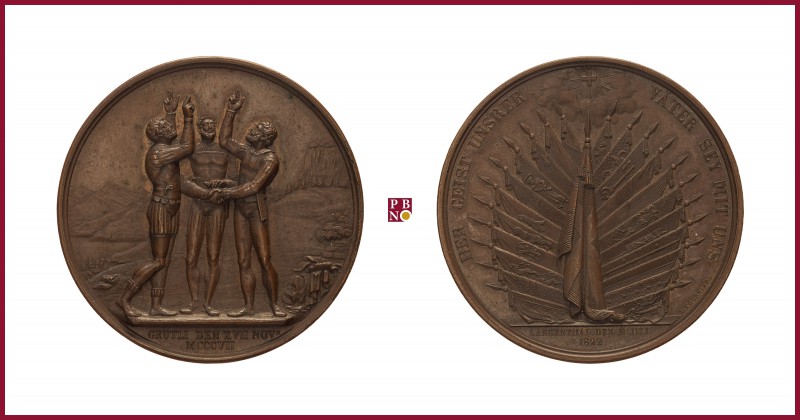 Switzerland, Bern, copper medal, 1822, 48,23 g Cu, 46 mm, opus: L. Fournier/A. B...