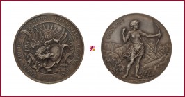 Switzerland, Geneva, silver medal, 1896, 46,49 g Ag, 47 mm, opus: H. Bovy/F. Beauverd, Geneva Shooting Expo 1896, Diana with bow right/crowned eagle l...