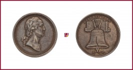 United States, silver token, (1876), 2,8 g Ag, 18 mm, opus: A. C. Paquet, Liberty Bell 1776, MPW (Rulau-Fuld) 403
Extremely Fine (Spl)