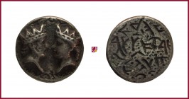 Token; obv: two confronted heads, rev: symbols; 11,38 g , 20 mm.
Very Fine (BB)