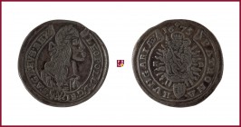 Leopold I (1657-1705), XV Kreuzer, 1675, Kremnitz, 6,28 g Ag, 32 mm, Herinek 1041
About Extremely Fine (qSpl).