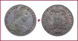 Maria Theresia (1740-1780), Taler, 1780, Vienna (1865-1900), 28,04 g Ag, 40-41 mm, Hafner 49 et con.
Extremely Fine (Spl).