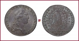 Germany, Saxony, Friedrich August III. (1763-1806), Taler, 1785, Dresden, 27,93 g Ag, 40 mm, Davenport 2696
Almost Uncirculated (qFdc).