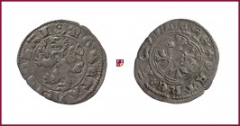 Aquileia, Nicolò (1350-1358), Denaro, 0,78 g Ag, 20 mm, rampant lion left/decorated cross, Bernardi 52d, eventually variant 52bd, see p. 181 in Bernar...