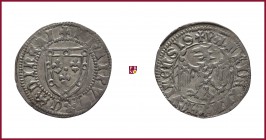 Aquileia, Filippo (1381-1387), Denaro, 0,74 g Ag, 19 mm, shield/eagle, Bernardi 60d
Extremely Fine (Spl).