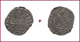 Aquileia, Giovanni (1387-1394), Denaro, 0,77 g Ag, 18 mm, eagle/Saint Hermagoras seated Bernardi 62h
Good Extremely Fine (Spl+)