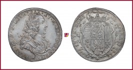 Tuscany, Florence, Francesco III (1737-1765), Mezzo Francescone, 1745, 13,61 g Ag, 33 mm, CNI 31; Pucci 140/3; MIR 355/8. RRR
Almost Uncirculated (qF...