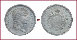 Two Sicilies, Naples, Joachim Napoleon Murat (1808-15), 5 Lire 1813, 24,94 g Ag, 36 mm, Gigante 12; Pagani 58
Almost Extremely Fine (qSpl).