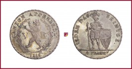 Switzerland, canton Appenzell-Ausserrhoden, 4 Franken (Neutaler), 1816, Bern, 29,05 g Ag, 40 mm, only 1850 coins minted, Divo-Tobler 155; KM#12; Daven...