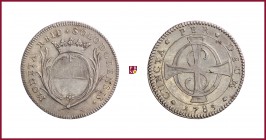 Switzerland, canton Solothurn, 10 Batzen, 1785 8,14 g Ag, 31 mm, HMZ 867; KM#45 
Extremely Fine (Spl).