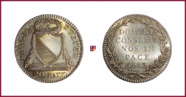 Switzerland, Zürich, 20 Batzen, 1813, 14,75 g Ag, 35 mm, HMZ 1173; Divo-Tobler 19a; Davenport 336
Uncirculated. Prooflike. (Fdc. Fondi speculari).