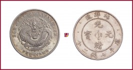 China, Chihli (Pei Yang), 7 Mace 2 Candareens (Dollar), Year 34 (1908), 26,86 g Ag, 39 mm, Yeoman 73.2
Improperly cleaned, otherwise About Extremely ...