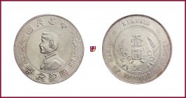 China, Republic, Dollar ND (1927), 26,74 g Ag, 39 mm,Yeoman 318a (1/2); Davenport 218
Almost Uncirculated (qFdc).