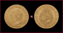 Duchy of Savoy, Carlo Emanuele III (1730-1755/1773), Doppia Nuova, 1755, Turin, 9,58 g Au, 26-27 mm, MIR Savoia 943a, Fr. R
Good Very Fine (BB+)