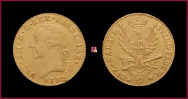 Kingdom of Sardinia, Vittorio Amedeo III (1773-1796), Doppia Nuova, 1792, Turin, 9,01 g Au, 25 mm, MIR Savoia 982g R
Good Very Fine (BB+)