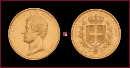 Kingdom of Sardinia, Carlo Alberto (1831-1849), 100 Lire, 1835, Turin, MIR Savoia 1043g
Rim nicks, minor contact marks, otherwise About Extremely Fin...