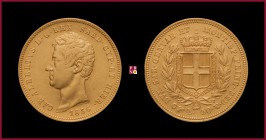 Kingdom of Sardinia, Carlo Alberto (1831-1849), 50 Lire, 1836, Turin, MIR Savoia 1044c
Minor marks, otherwise About Extremely Fine. Nice mint luster ...