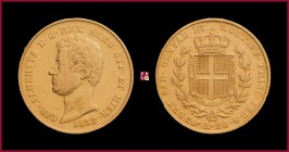 Kingdom of Sardinia, Carlo Alberto (1831-1849), 20 Lire, 1832, Turin, MIR Savoia 1045f (FERT)
Nice Very Fine (BB+).