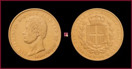 Kingdom of Sardinia, Carlo Alberto (1831-1849), 20 Lire, 1834, Genoa, MIR Savoia 1045h
Very Fine (BB).