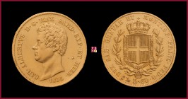 Kingdom of Sardinia, Carlo Alberto (1831-1849), 20 Lire, 1835, Genoa, MIR Savoia 1045k
Brushed, otherwise Very Fine (Spazzolata, altrimenti BB).