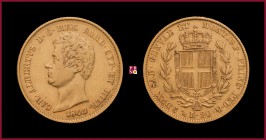 Kingdom of Sardinia, Carlo Alberto (1831-1849), 20 Lire, 1842, Genoa, MIR Savoia 1045s
Nice Very Fine (BB+).