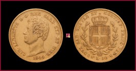 Kingdom of Sardinia, Carlo Alberto (1831-1849), 20 Lire, 1844, Turin, MIR Savoia 1045u
Very Fine (BB).