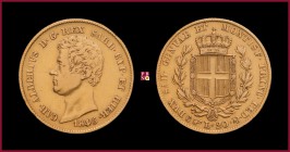 Kingdom of Sardinia, Carlo Alberto (1831-1849), 20 Lire, 1845, Turin, MIR Savoia 1045w
Improperly cleaned, otherwise Very Fine (Maldestramente pulita...