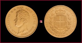 Kingdom of Sardinia, Carlo Alberto (1831-1849), 20 Lire, 1847, Genoa, MIR Savoia 1045y
Very Fine (BB).