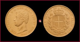 Kingdom of Sardinia, Carlo Alberto (1831-1849), 20 Lire, 1847, Turin, MIR Savoia 1045z
Very Fine (BB).