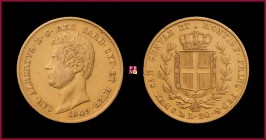 Kingdom of Sardinia, Carlo Alberto (1831-1849), 20 Lire, 1849, Genoa, MIR Savoia 1045ac
Nice Very Fine (BB+).