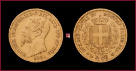Kingdom of Sardinia, Vittorio Emanuele II (1849-1861), 20 Lire, 1851, Genoa, MIR Savoia 1055c
Very Fine (BB).
