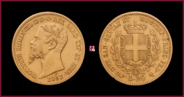 Kingdom of Sardinia, Vittorio Emanuele II (1849-1861), 20 Lire, 1851, Turin, MIR Savoia 1055e
Nice Very Fine (BB+).